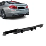 bmw f10 f11 dvigubas difuzorius V1 blizgus juodas pagrindinė