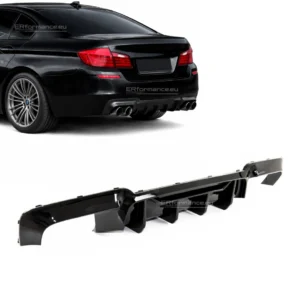 bmw f10 f11 dvigubas difuzorius v2 blizgus juodas pagrindinė