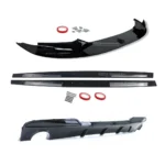 BMW F10 F11 performance komplektas 535 juodas blizgus iš šono