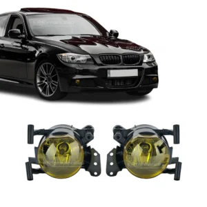 BMW E90 E91 priešrūkiniai žibintai M3 look m-tech bamperiui geltoni gelsvi pagrindinė