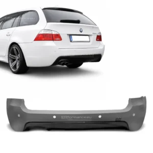 bmw e61 m tech galinis bamperis su pdc lci facelift 2007 2008 2009 2010 pagrindinė