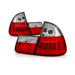 bmw e46 galiniai žibintai touring led skaidrus lci prelci iš arti