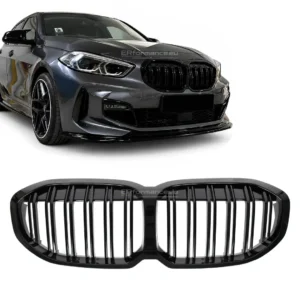 bmw f40 dvigubos grotelės blizgios juodos pre lci pagrindinė