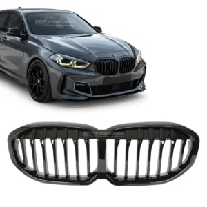 bmw f40 viengubos grotelės blizgios juodos pre lci pagrindinė