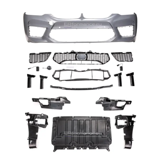 bmw g30 g31 m5 look priekinis bamperis pre lci iš arti